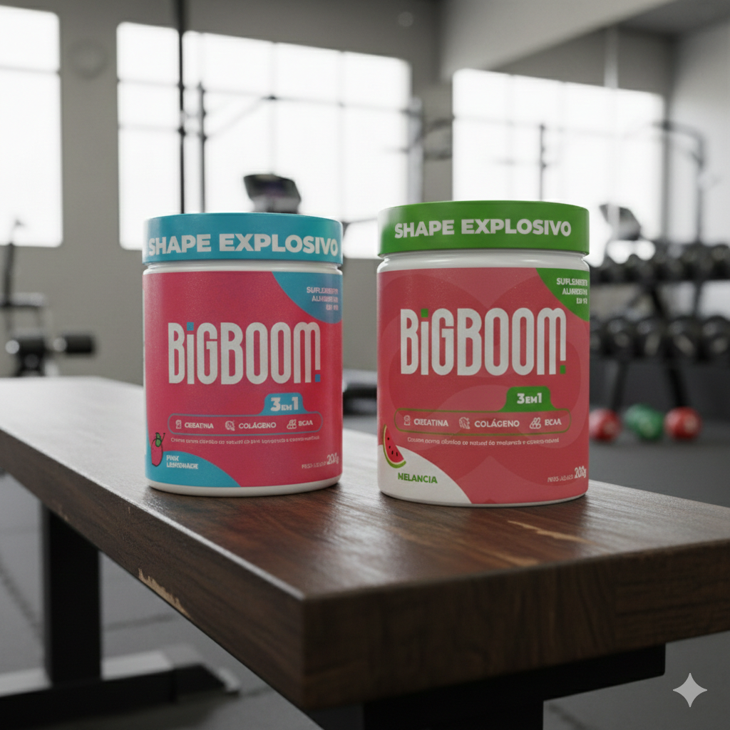 Combo MIX Creatina BigBoom Pink Lemonade + Melancia - 2 potes