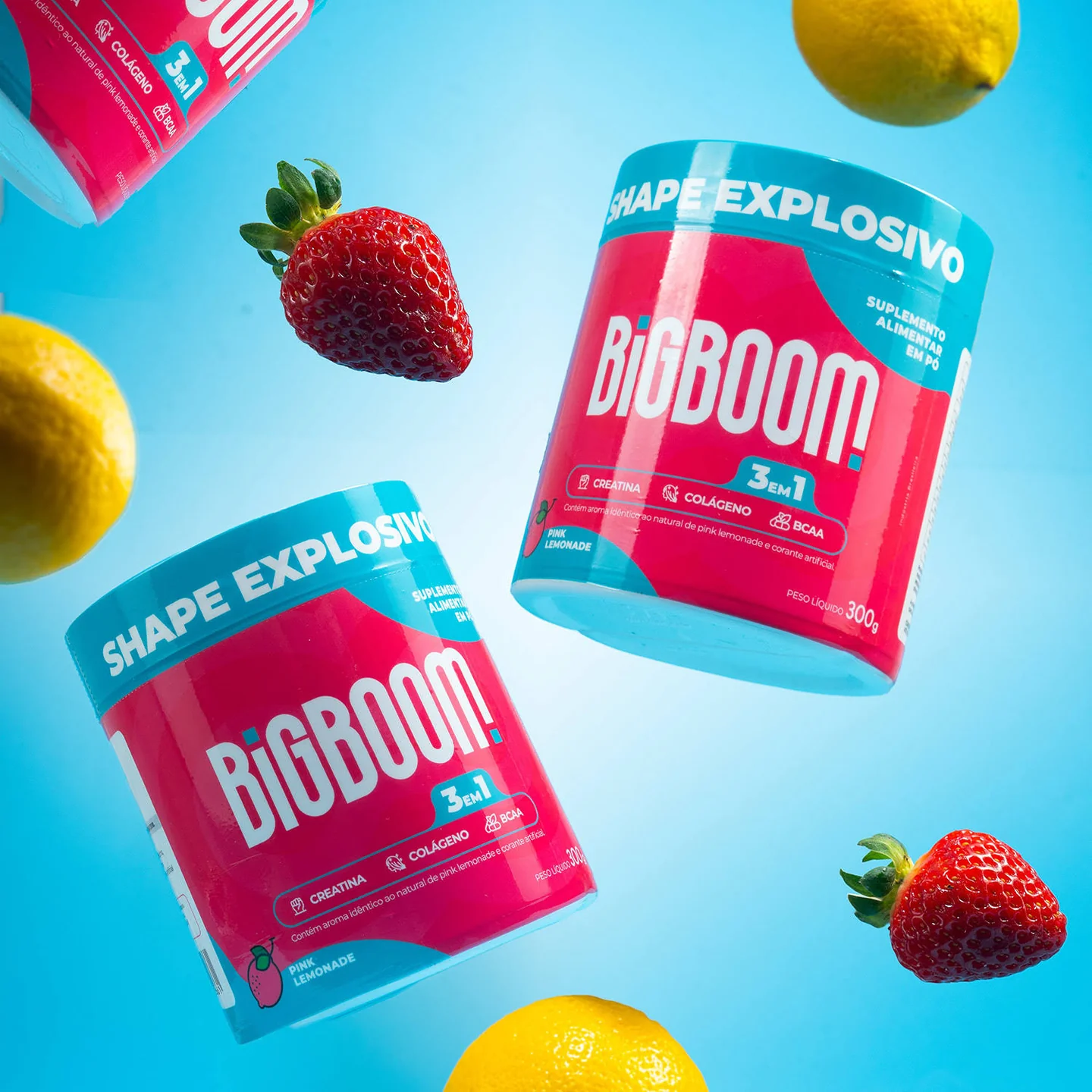 Promo Creatina BigBoom Pink Lemonade - 2 potes